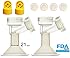 21 mm 2xOne-Piece Small Breastshield w/ Valve and Membrane for Medela Breast Pumps; Replacement to Medela PersonalFit 21 Breastshield and Personal Fit Connector; Made by Maymom