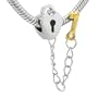 Pandora Style Bead Classic Lock & Key Charm Bead Love Heart Fits Pandora Beads Bracelet