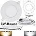 xtf2015 Super Bright Ultra-thin LED Panel Light Ceiling Lamps Recessed Light Fixture Kit with Led Driver-6W Round, Warm White, 4.7