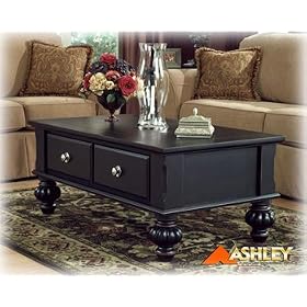 Concord Vines Rectangular Storage Cocktail Table By Ashley Furniture