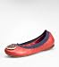 Tory Burch 'Caroline Mestico' Ballet Flat in Acai Red French Blue (7.5 (US))