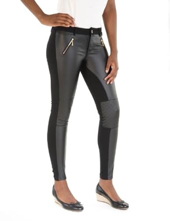 Balingi jegging simili cuir pour femme BA10224, Gr&ouml;&szlig;e:S;Farbe