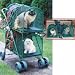 Pet Stroller - Double Decker Style (Green/Red) (41H (from handle) x 30L x 16W)