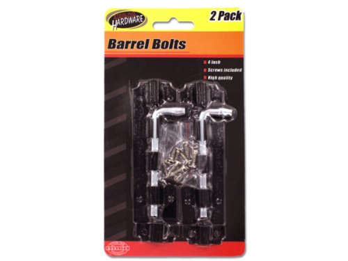 2 Pack barrel bolts with screws - Case of 96