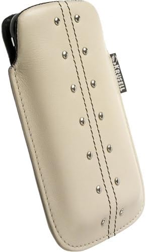 Krusell 95292 Kalix Large Mobile Leather Pouch for iPhone 4/4S - 1 Pack - Carrying Case - Retail Packaging - Sand