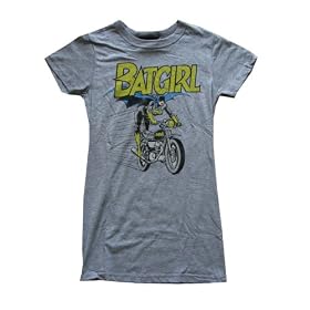 Junk Food Batgirl In Steel Heather Tee Shirt * 08 Newest Collection *