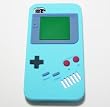 Light Blue Nintendo Game Boy Gameboy Style Silicone Case Cover for Verizon At&t Sprint Apple Iphone 4 4S + Microfiber Pouch Bag