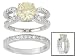 3.57CTW BELLA LUCE WHITE & CANARY YELLOW DIAMOND SIMULANT PLATINUM PLATED STERLING SILVER RING/BAND