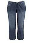 Avenue Plus Size Pick Stitch Denim Capri