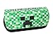Cut Canvas Pencil Pen Bag Case Box Cosmetic Pouch Pocket Brush Holder Makeup Bags, Green
