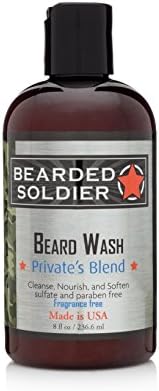 Bearded Soldier Beard Wash Private Blend, 4 oz