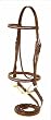 Silver Fox GOLD BEAD Show Snaffle Bridle - COB SIZE