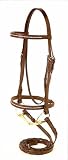 Silver Fox GOLD BEAD Show Snaffle Bridle - COB SIZE