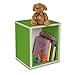 Way Basics Cube Plus Cubby Organizer (Tool-Free Assembly and Uniquely Crafted from Sustainable Non Toxic zBoard Paperboard), Green