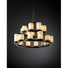 Dakota Bronze 21 Light Ring Candle Shades