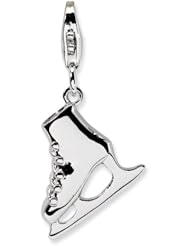 New Amore La Vita Sterling Silver 3-D Ice Skate Charm with Lobster Clasp