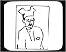 Decorated Mouse Pad with man, 
