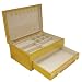 New & Boxed Mele Oak Finish Jewellery Jewel Box With Rose Motif