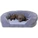 K&H Ortho Bolster Sleeper Pet Bed, Medium 30-Inch Round, Gray Velvet
