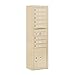 Salsbury Industries 3815S-08SFU 4C Surface Mounted Horizontal Mailbox, Front Loading, Single Column, 8 MB1 Doors, 1 PL5, Usps Access, Sandstone