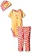 Gerber Baby Three-Piece Bodysuit, Cap, and Legging Set, Necklace, 12 Months