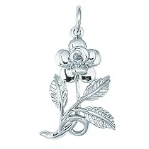 Sterling Silver Rose Charm