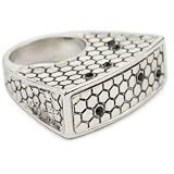 Belle Noel Honey Hexagon Palladium-Plated Ring