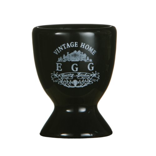 Premier Housewares Vintage Home Eierbecher, 4er-Set, schwarz Preisvergleich