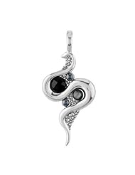 Relios Sterling Silver Black Onyx Snake Pendant Enhancer
