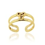 18K Gold over Sterling Silver Celtic Trinity Knot Toe Ring