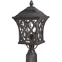 Thomas Lighting SL915040 Lattice Post Mount Light, Burnished