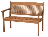 Siena Garden 657013 Landhausbank Nassau, 2-sitzig, L 120 x B 67 x H 89 cm Eukalyptus-Holz