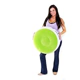 Smart Air Beds Inflatable Ottoman/Footstool (White w/Green)