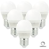 J&C LED Dimmable 3W E26 Medium Screw Base LED Light Bulbs, 25W Incandescent Equivalent, Soft White 3000K, 300lm, Pack of 6 Units