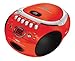 Naxa NX-235 Portable CD Player with AM/FM Stereo Radio Cassette Player/Recorder RED