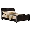 Selena Faux Leather Bed - Dark Brown (Eastern King)&nbsp;