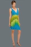 Blue Green Tie Dye Halter Dresses