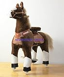 WONDERS SHOP USA - Ponycycle Pony Cycle Ride On Horse No Need Battery No Electric Just Walking Horse CHOCOLATE (Dark) BROWN - Size MEDIUM for Children 4 to 9 Years Old or Up to 90 Pounds