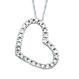 10K White Gold 1/4 (.25) ct JK Diamond Pendant