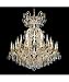 Schonbek 3774-22GS Renaissance 24 Light Large Foyer Chandelier in Heirloom Gold with Swarovski Strass Golden Shadow crystal