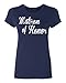 P&B Matron of Honor Women's T-Shirt, L, Navy