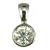 9ct White Gold Ladies 1/4 Carat Solitaire Rub Set Diamond Pendant 18" Curb