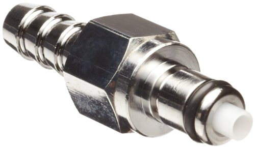 Bel-Art Scienceware 197240204, Chrome Plated Brass Stat-O-Lok Quick Disconnect Tube Fitting, 6 mmTube ID, Male Bel-Art Scienceware 197240204, Chrome Plated Brass Stat-O-Lok Quick Disconnect Tube Fitting, 6 mmTube ID, Male