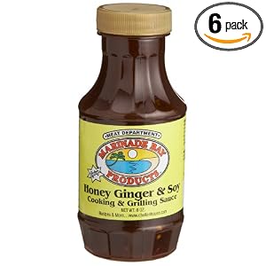 Marinade Bay Products Honey Ginger and Soy Cooking and Grilling Sauce, 8-Ounce Bottles...