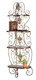 D&Atilde;&copy;cor For Home/Garden By CBK Folding Scroll Shelf/ Iron/ D Rou Kd Anitque Gold/Copper Iron 23"Lx11"Wx70"H