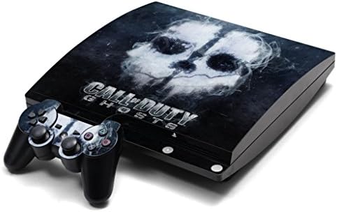 Designer Skin Sticker for Sony PS3 Slim Console System Plus Two(2) Decals For: Playstation 3 Dualshock Controller Call of Duty Ghoost