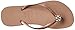 Havaianas Women's Slim Crystal Poem Flip Flop Sandal, Rose Gold, 7/8 M US