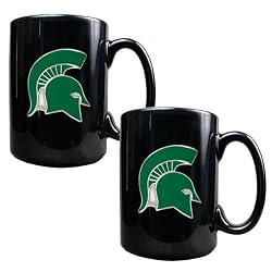 Michigan State Spartans NCAA 2pc Coffee Mug Set by Great American Products