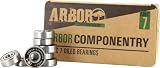 Arbor Abec 7 Oiled Bearing Skateboard Accessories w/ Free B&F Heart Sticker Bundle