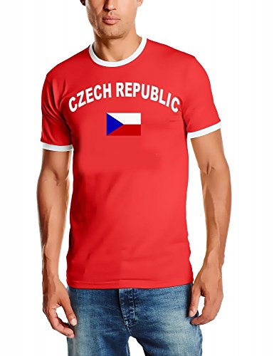 EM 2016 TSCHECHIEN Fußball T-SHIRT TRIKOT mit Deinem NAMEN + NUMMER ! HERI Ringer rot Gr.L